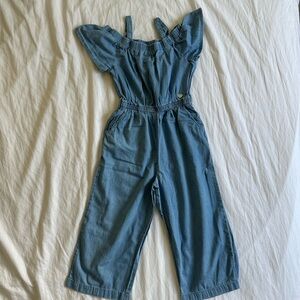 Lightweight Blue Denim Kids Jumpsuit